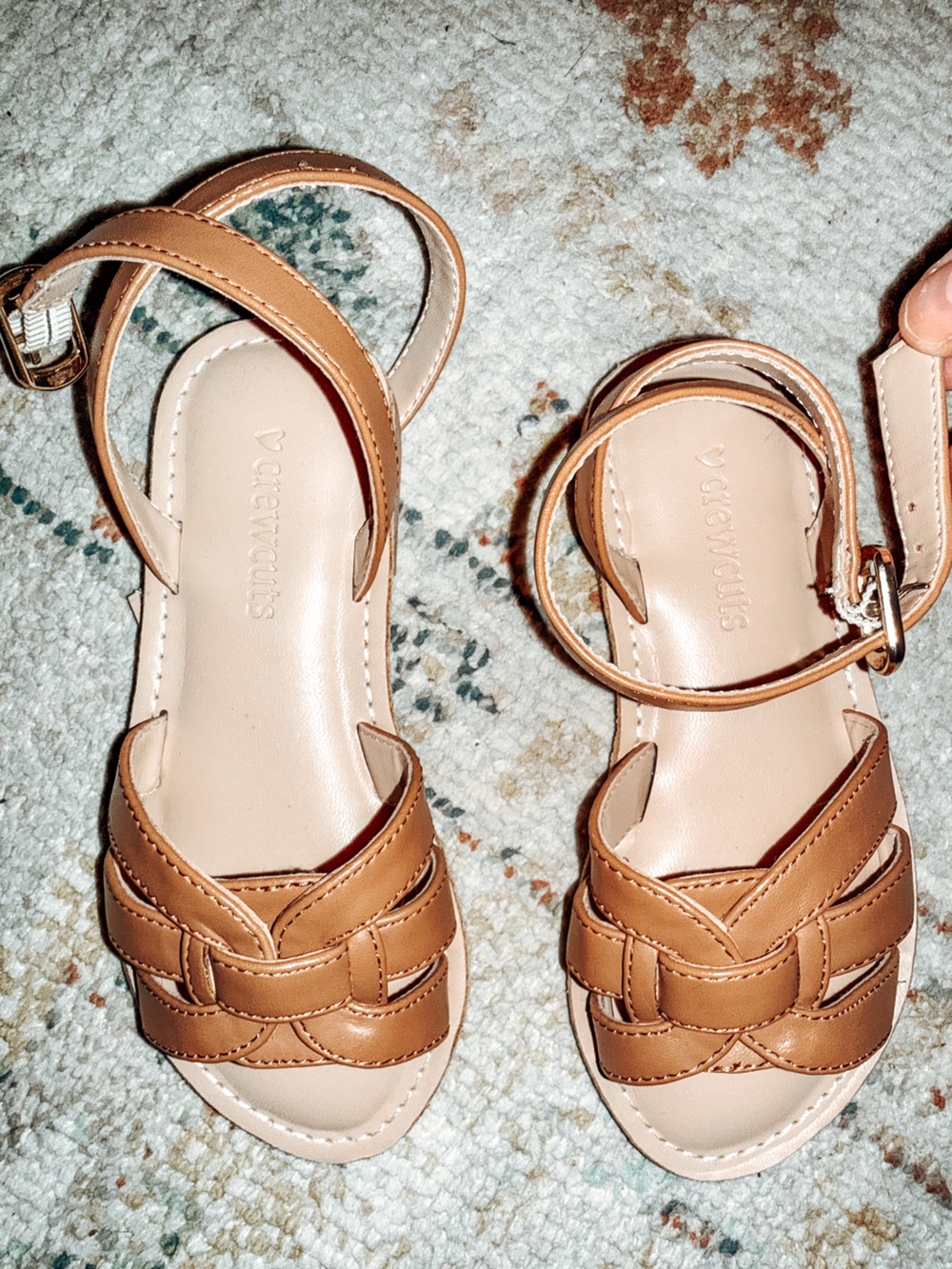 J. Crew Tan Braided Leather Kids Dress Sandals